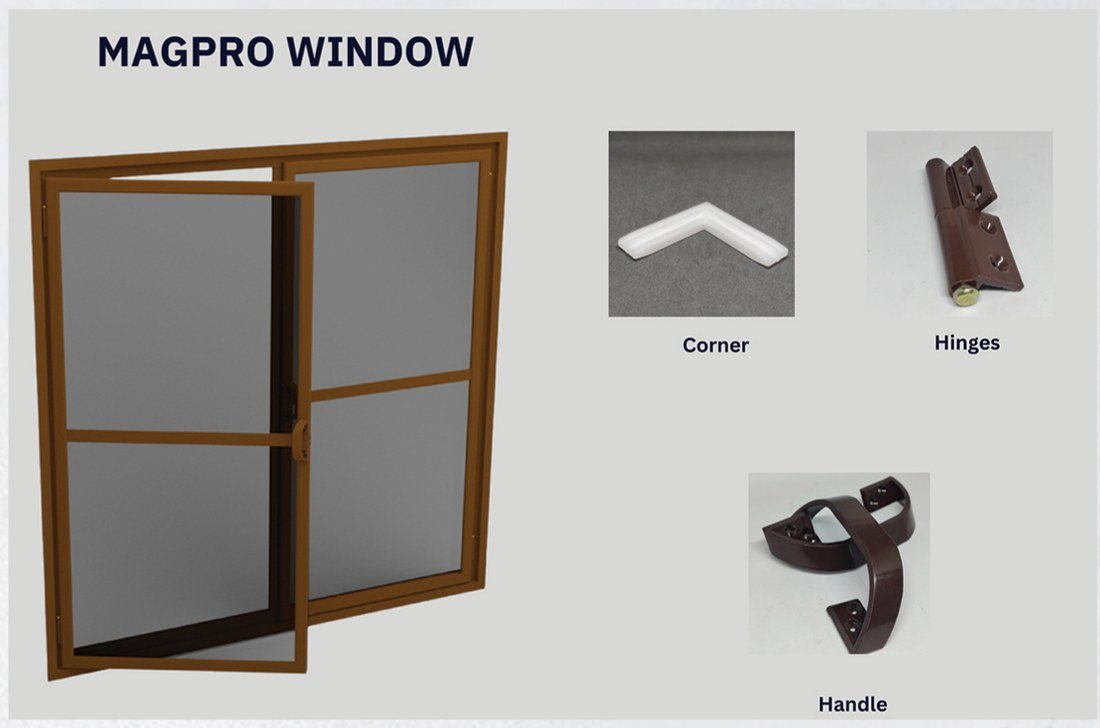 Hardware and fittings supplied with the MagPro Magnetic Window Screen