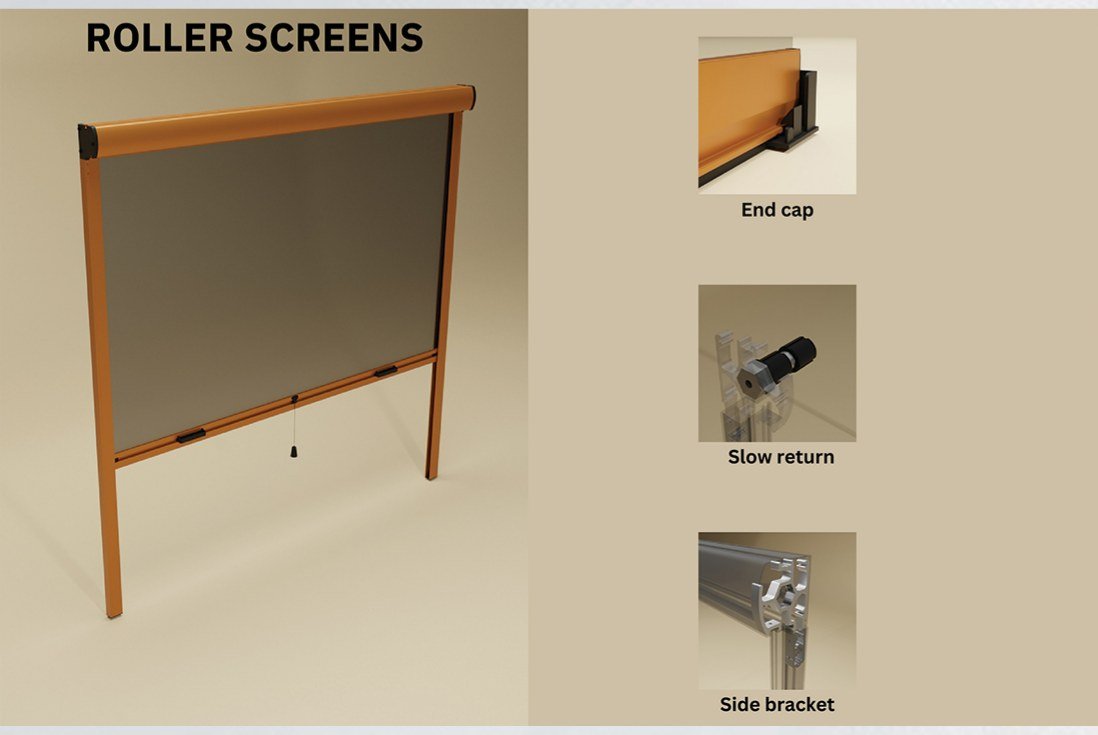 Hardware and fittings supplied with the Roller Insect Screen — Manual