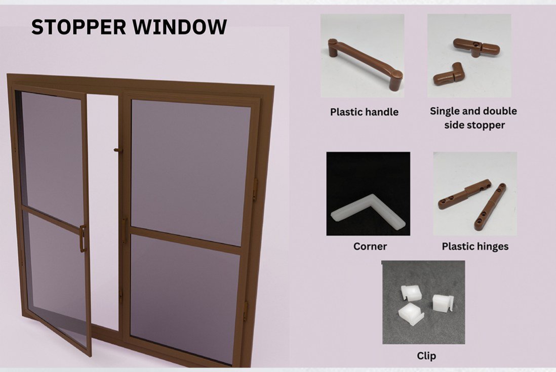Hardware and fittings supplied with the Openable Stopper Window